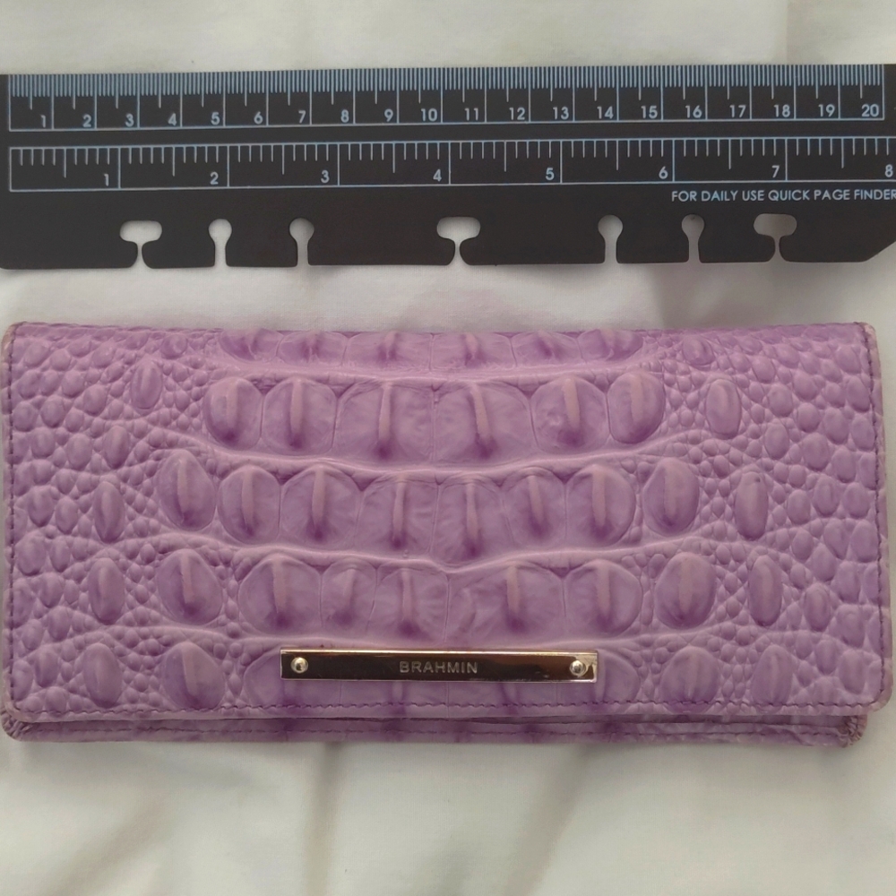 Brahmin Ady Leather Wallet Lavender Melbourne Genuine Leather Wallet WOW!